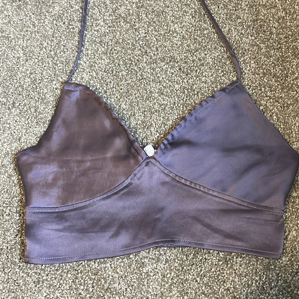Purple halter top